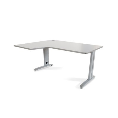 MESA DE OFICINA SERIE METAL FORMA L IZQUIERDA 160X120 GRIS GRIS ROCADA 2053AC02