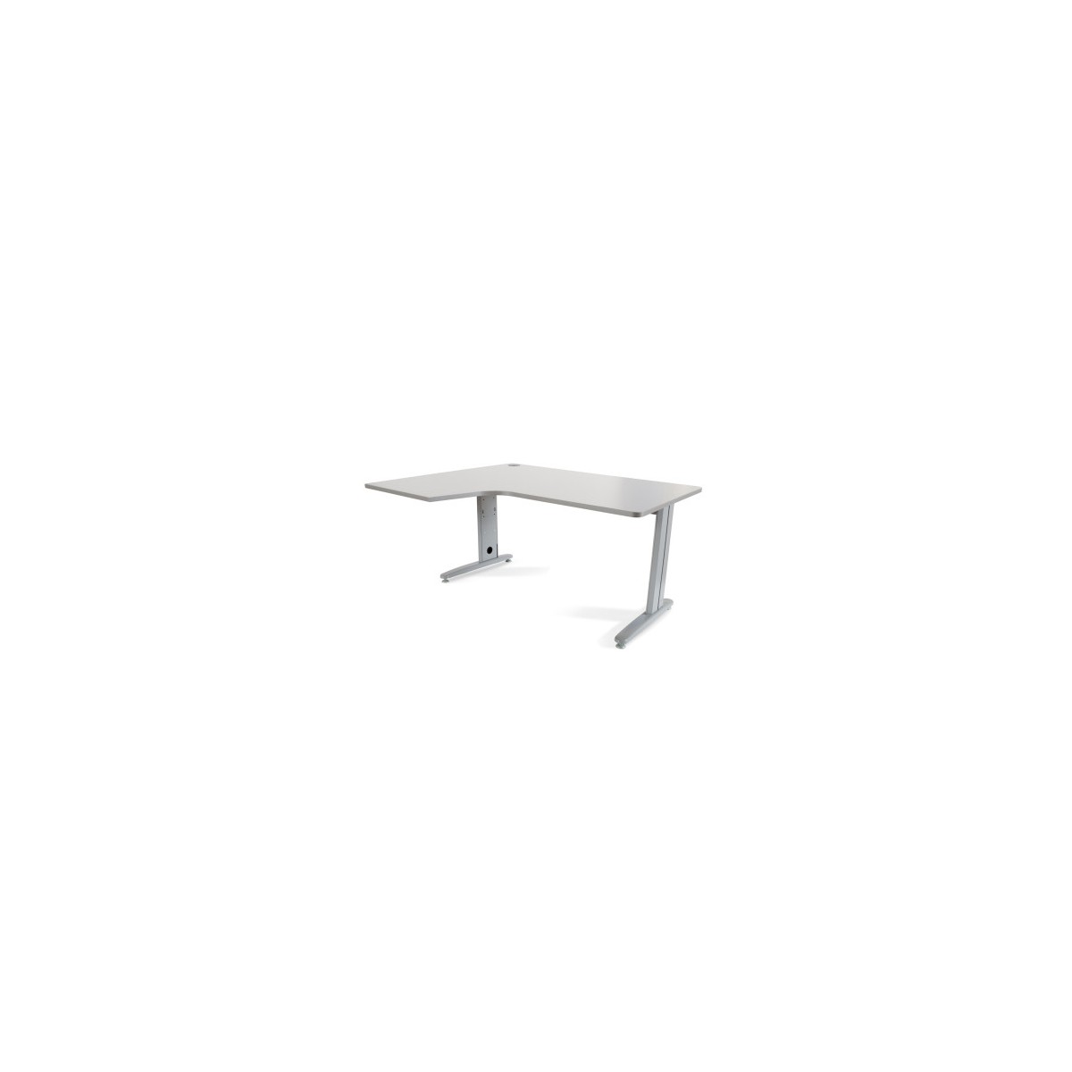 MESA DE OFICINA SERIE METAL FORMA L IZQUIERDA 160X120 GRIS GRIS ROCADA 2053AC02