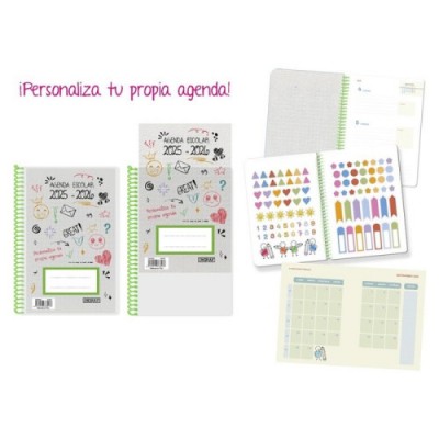 AGENDA ESCOLAR 2025 2026 PERSONALIZABLE 4º SEMANA VISTA TAPA POLIPROPILENO INGRAF 333353