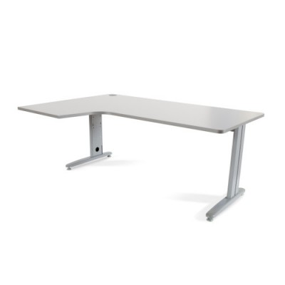 MESA DE OFICINA SERIE METAL FORMA L IZQUIERDA 180X120 GRIS GRIS ROCADA 2054AC02