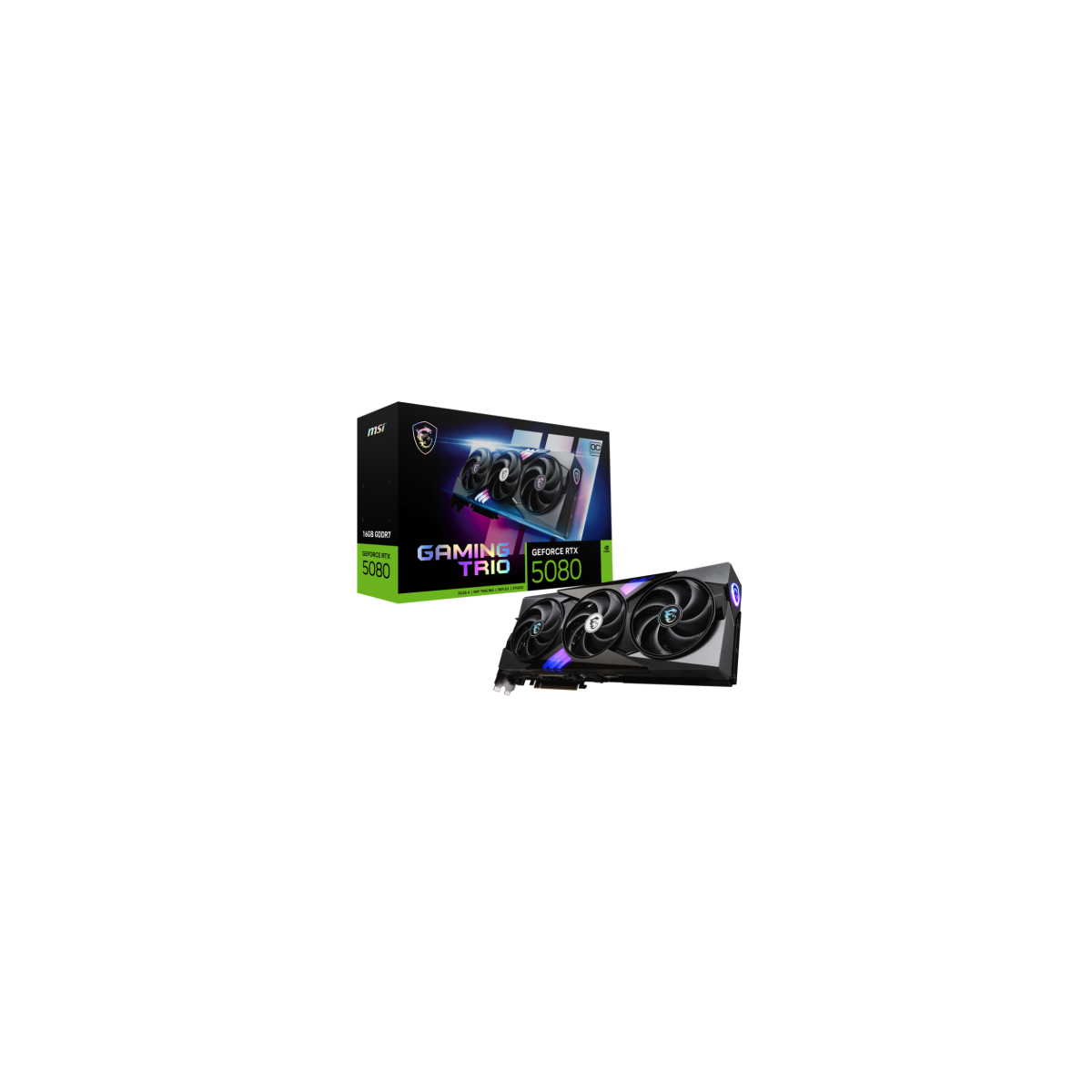 MSI GAMING GEFORCE RTX 5080 16G TRIO OC tarjeta grafica NVIDIA 16 GB GDDR7