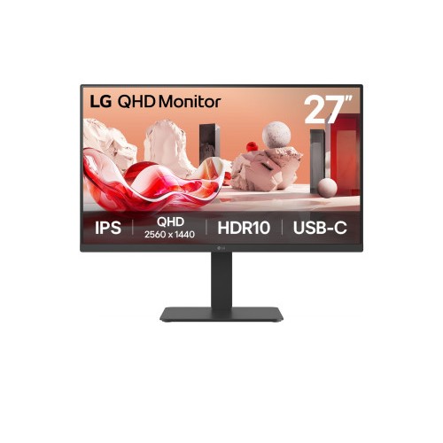 33404-MONITOR LG, 27 PULGADAS, 27BA65QB, 68,6 CM, 2560 X 1440 PIXELES, WIDE QUAD HD, LED, 5 MS, NEGRO