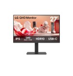 33404-MONITOR LG, 27 PULGADAS, 27BA65QB, 68,6 CM, 2560 X 1440 PIXELES, WIDE QUAD HD, LED, 5 MS, NEGRO