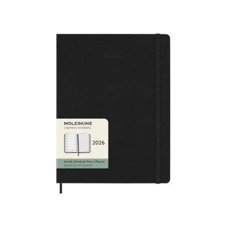 33485-AGENDA 2026 12 MESES SEMANAL XL NEGRA TAPA DURA MOLESKINE DH