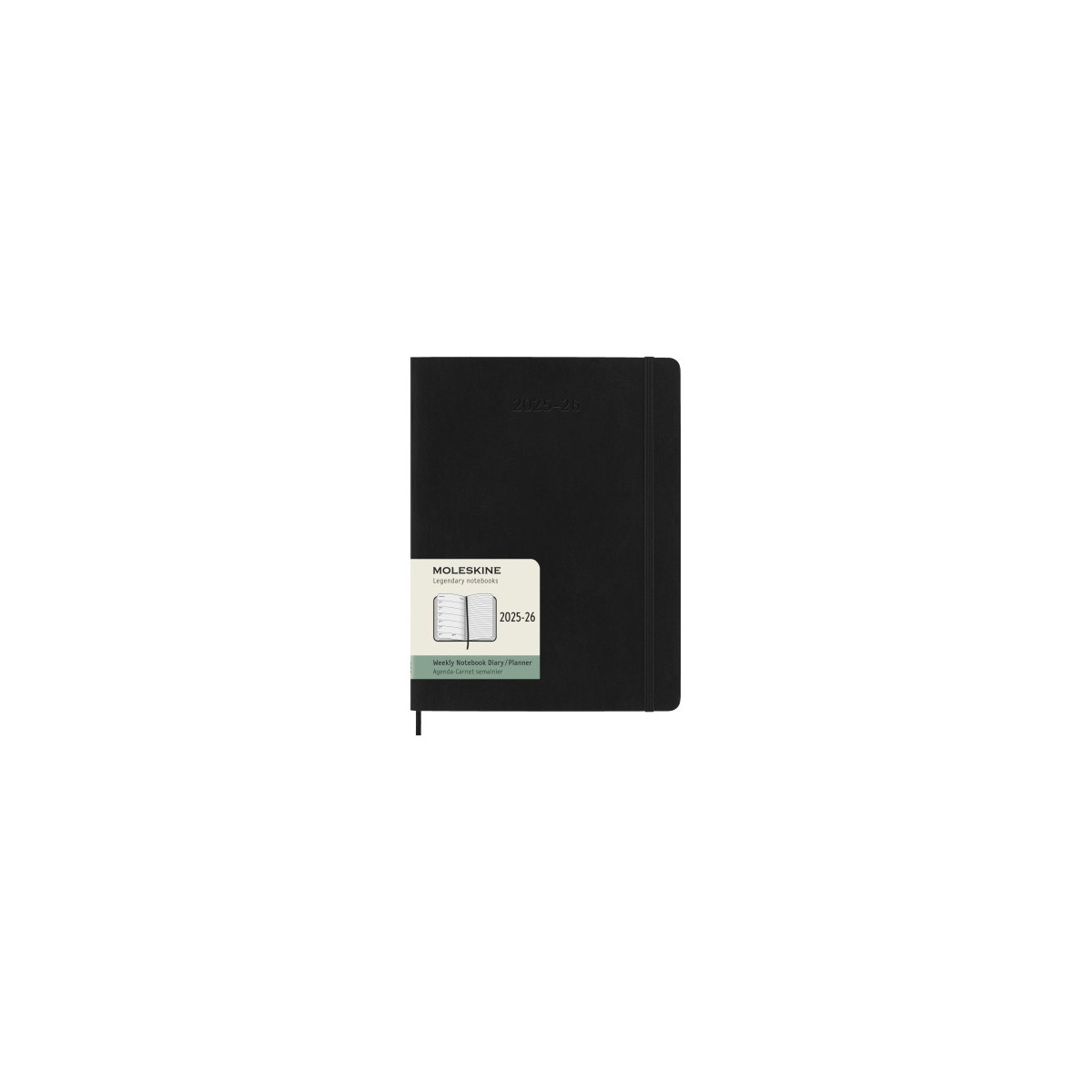 AGENDA 18M 2025 2026 SEMANAL XL 19 X 25 CM NEGRA TAPA BLANDA MOLESKINE DSB18WN4Y26