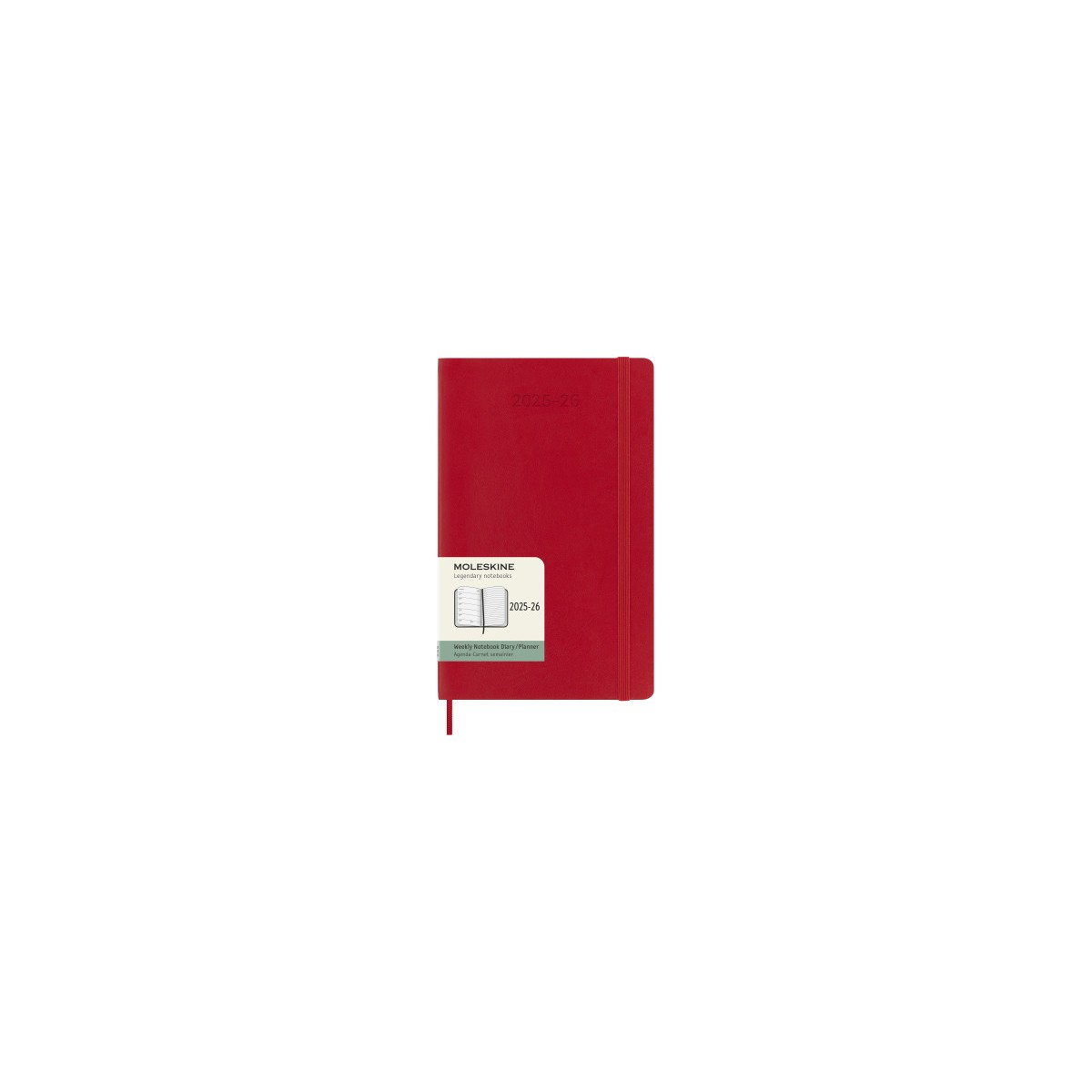 AGENDA 18M 2025 2026 SEMANAL L 13 X 21 CM ROJO TAPA BLANDA MOLESKINE DSF218WN3Y26