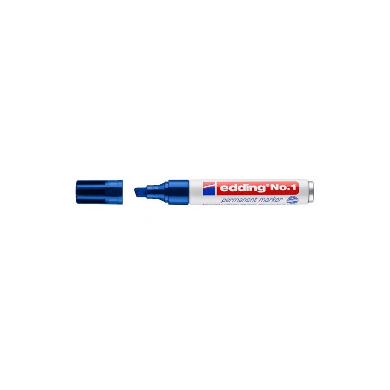 3365-MARCADOR PERMANENTE PUNTA BISELADA 1-5MM No1 AZUL EDDING 1-03