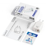 33703-Ewent Cargador Rapido GaN de 20W USB-C PD y USB-A QC, Diseno Compacto