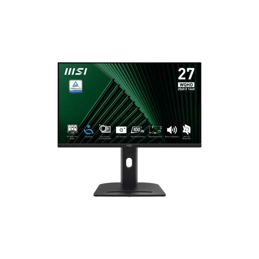 33709-MSI Pro MP275QPG pantalla para PC 68,6 cm (27") 2560 x 1440 Pixeles Wide Quad HD LCD Negro