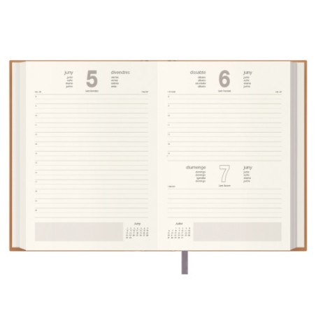 33764-AGENDA 2026 LISBOA DIA PAGINA 14 X 20 CM. COLOR CAMEL CATALAN DOHE 12693 - 26