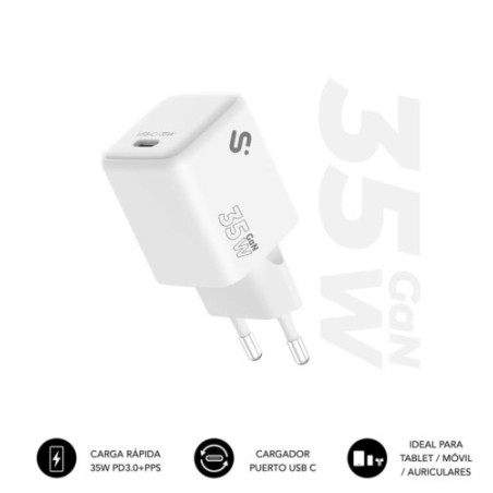 33820-SUBBLIM CARGADOR GAN 35W CHARGER USB C