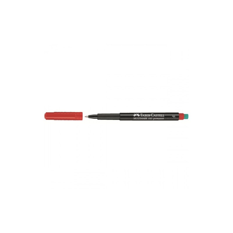 3390-MARCADOR PERMANENTE MULTIMARK PUNTA FINA ROJO FABER CASTELL 151321