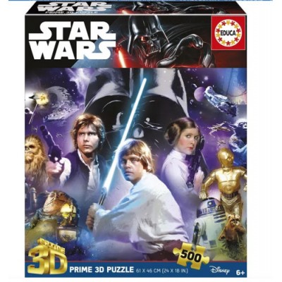 PUZZLE 3D 500 STAR WARS CLASSIC 3D LENTICULAR PUZZLE EDUCA BORRAS 20052