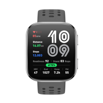 Amazfit Bip 6 Charcoal 5 cm 197 AMOLED Digital 390 x 450 Pixeles Pantalla tactil Plata GPS satelite