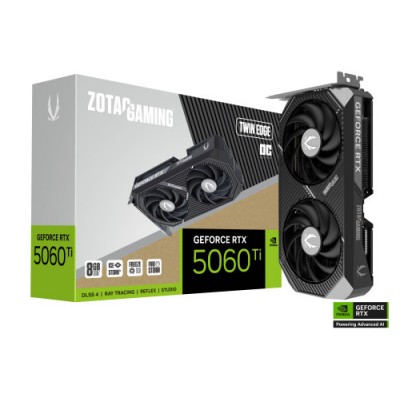 VGA ZOTAC RTX 5060 TI 8GB TWIN EDGE OCNVRTX5060TI8GBGDDR7128BIT1HDMI3DP2 VENTILADORES ZT B50610H 10M