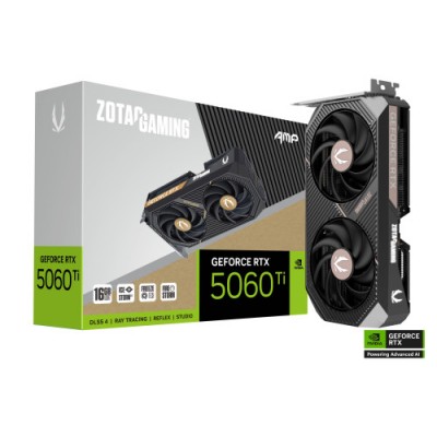 VGA ZOTAC RTX 5060 TI 16GB AMPNVRTX5060TI16GBGDDR7128BIT1HDMI3DP2 VENTILADORES ZT B50620F 10M