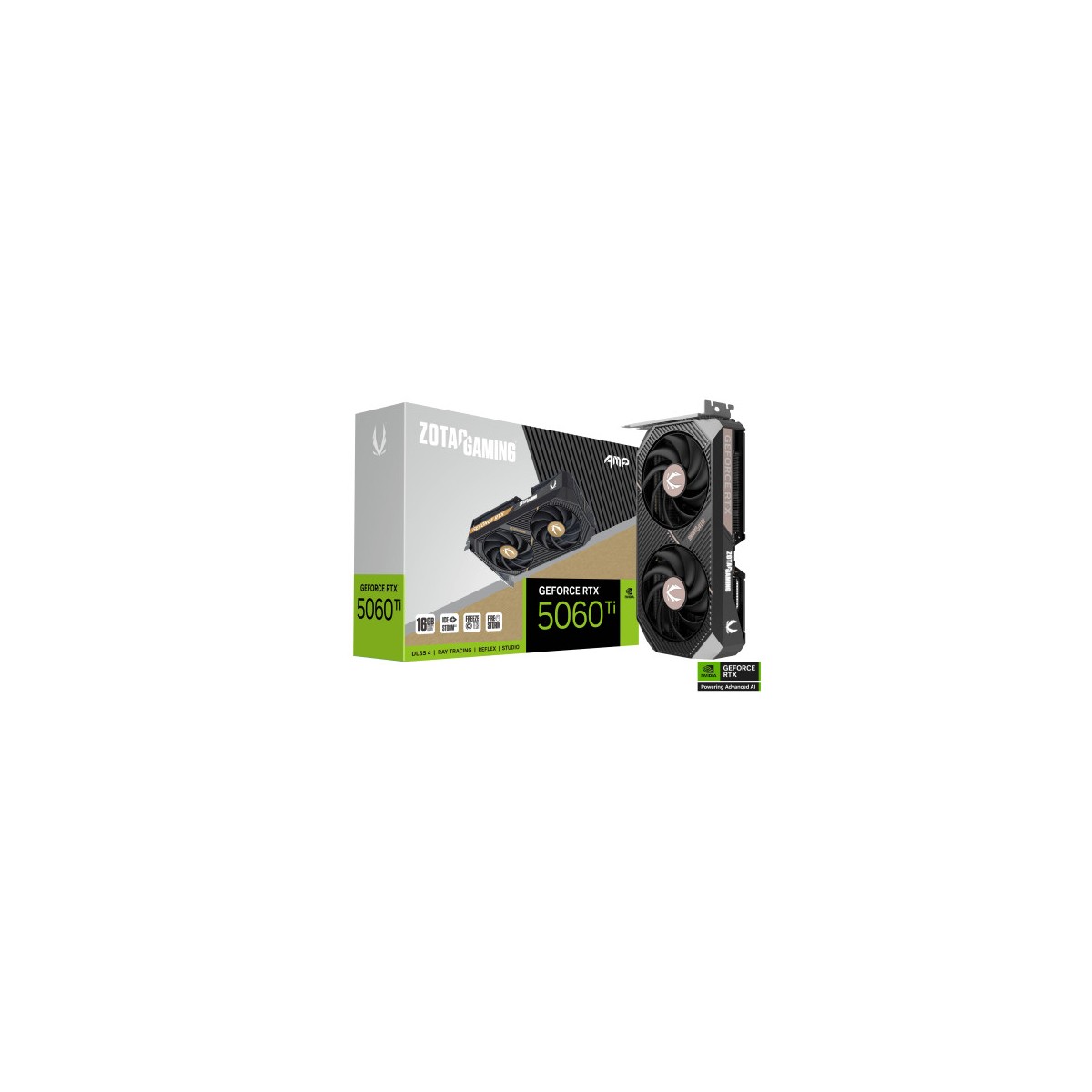 VGA ZOTAC RTX 5060 TI 16GB AMPNVRTX5060TI16GBGDDR7128BIT1HDMI3DP2 VENTILADORES ZT B50620F 10M