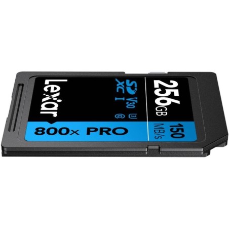 33964-LEXAR 256GB PROFESSIONAL 800X PRO SDXC UHS-I CARDS,  UP TO 150MB/S READ 45MB/S WRITE C10 V30 U3