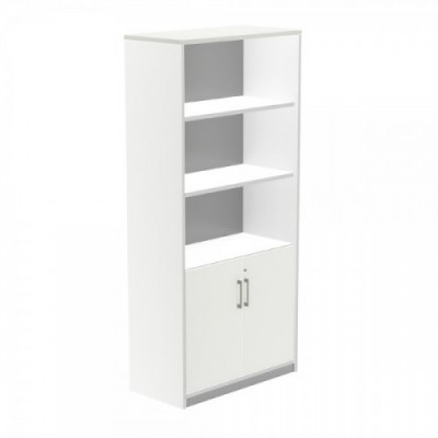 ARMARIO ALTO CON PUERTAS BAJAS 195X90X45 ESTRUCTURA BLANCA PUERTAS BLANCO ROCADA 1103AW04