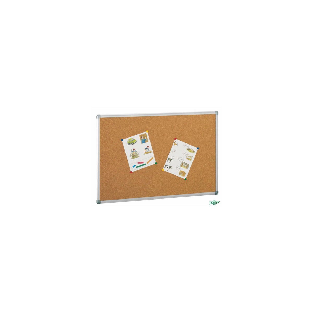 TABLERO ANUNCIOS CORCHO CON MARCO DE ALUMINIO 100X200 CM FAIBO 601 5