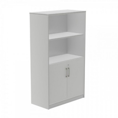 ARMARIO MEDIO CON PUERTAS BAJAS 156X90X45 ESTRUCTURA ALUMINIO PUERTAS GRIS ROCADA 1057AB02