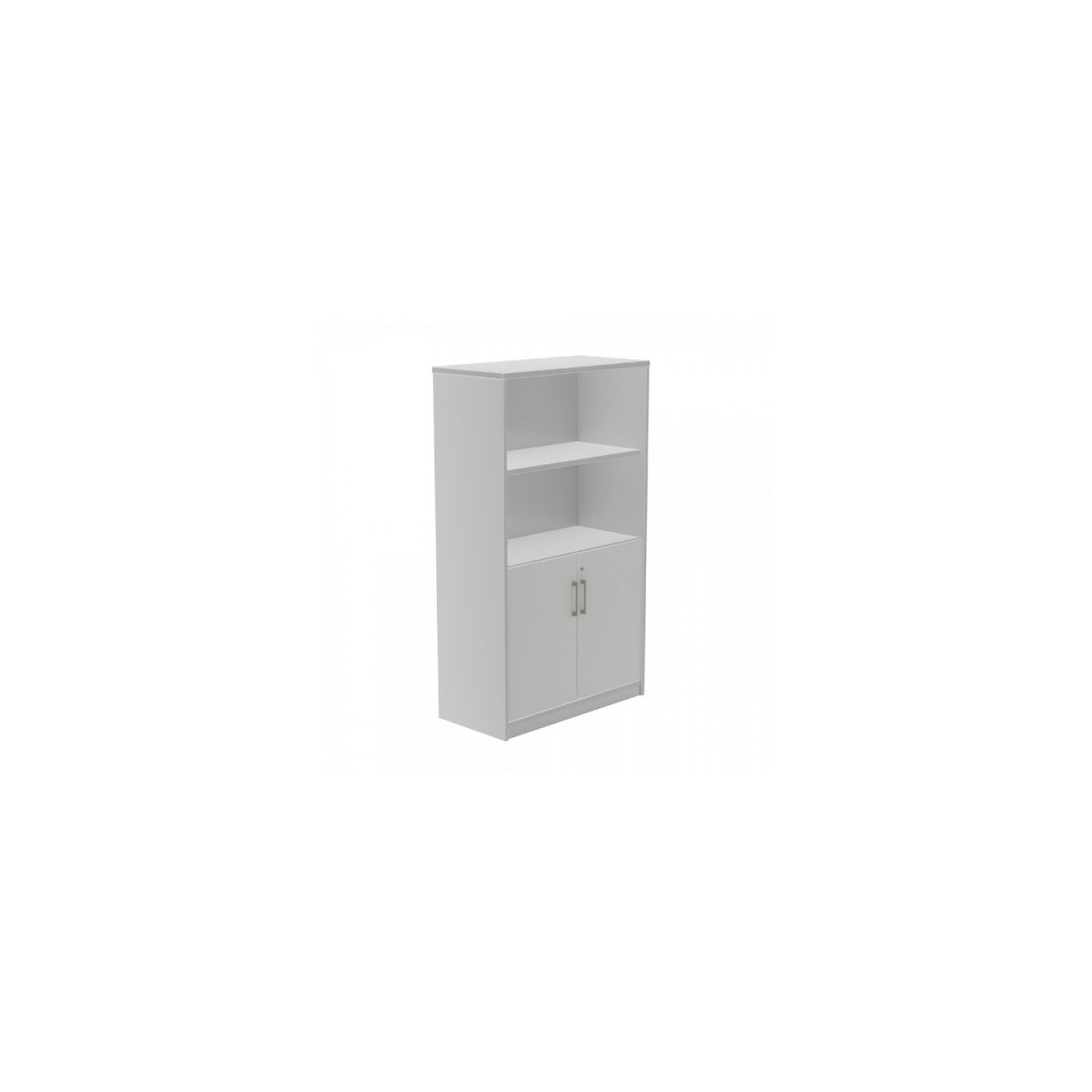 ARMARIO MEDIO CON PUERTAS BAJAS 156X90X45 ESTRUCTURA ALUMINIO PUERTAS GRIS ROCADA 1057AB02