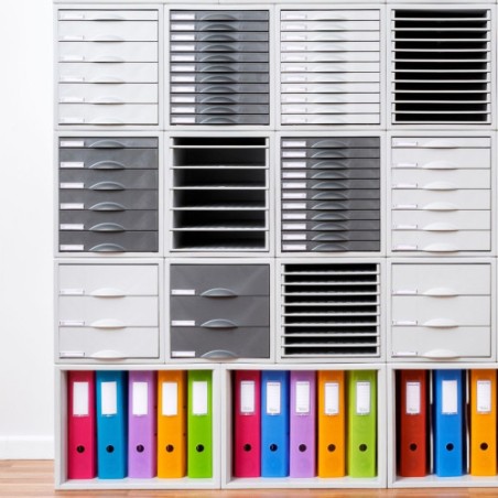 34243-MODULO ARCHISYSTEM DE 3 CAJONES 356X316X303 MM GRAFITO ARCHIVO 2000 8403C GF