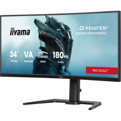 MONITOR IIYAMA G MASTER GCB3484WQSU B1 34 CURVATURA 1500R 180HZ 500CD