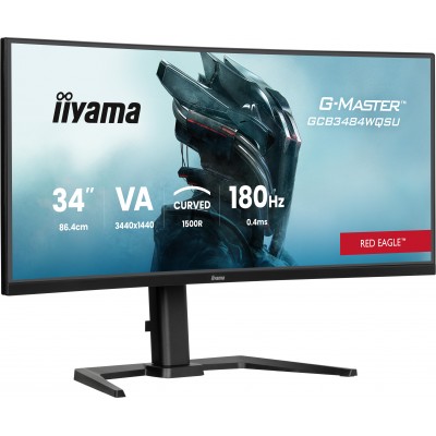 MONITOR IIYAMA G MASTER GCB3484WQSU B1 34 CURVATURA 1500R 180HZ 500CD