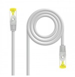 34277-Nanocable Cable de red latiguillo RJ45 LSZH Cat.6A SFTP AWG26, Gris, 5.0 m