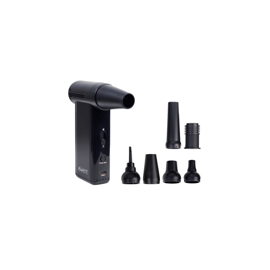 34295-EWENT PISTOLA DE AIRE COMPRIMIDO 8 VELOCIDADES, ASPIRADOR, BOMBA DE VACIO E INFLADOR (130000 RPM)