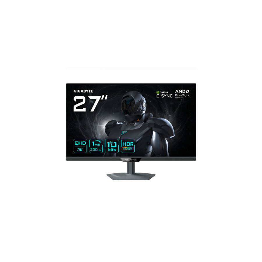 34375-GIGABYTE G27Q2 Monitor Gaming 27" 2K QHD - 2560 x 1440, 200Hz, 1ms, 350 cd/m2, Compatible con G-Sync, FreeSync Pre