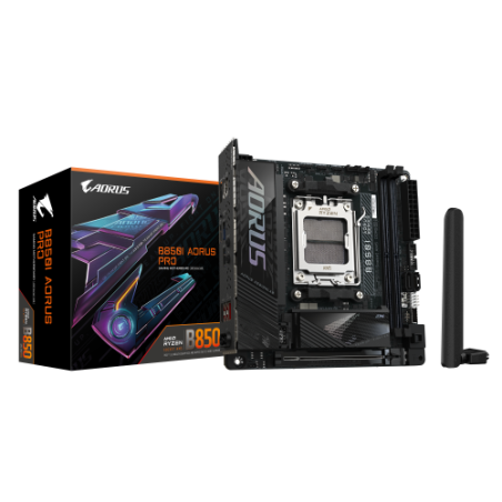 34381-GIGABYTE B850I AORUS PRO Placa Base - Compatible con procesadores AMD Ryzen Serie 9000, VRM digital de 8+2+1 fases