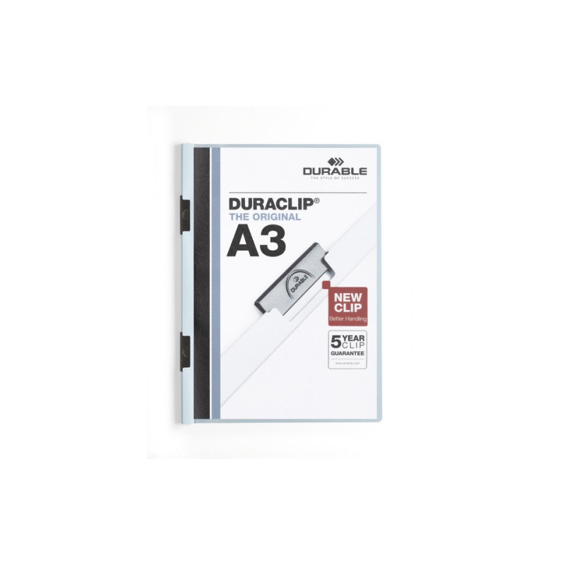 3441-DOSSIER CON CLIP 60 H A3 AZUL DURABLE 2218-06