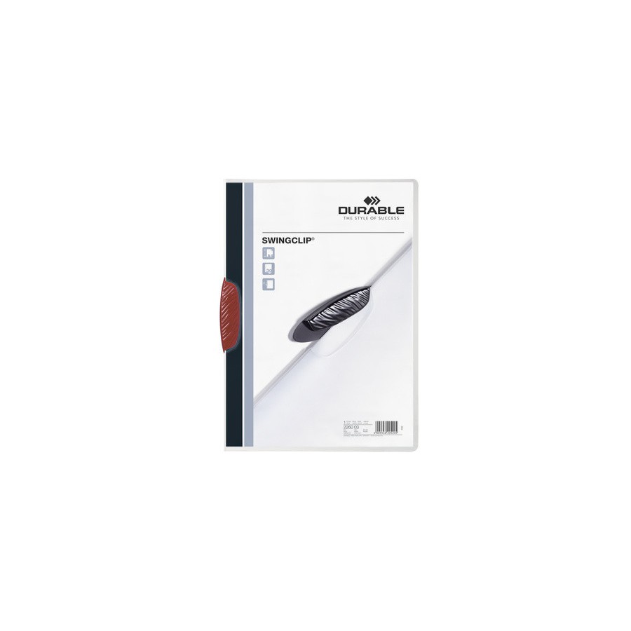 3445-DOSSIER CON CLIP SWINGCLIP 30 H A4 ROJO DURABLE 2260-03 3445-DOSSIER CON CLIP SWINGCLIP 30 H A4 ROJO DURABLE 2260-03