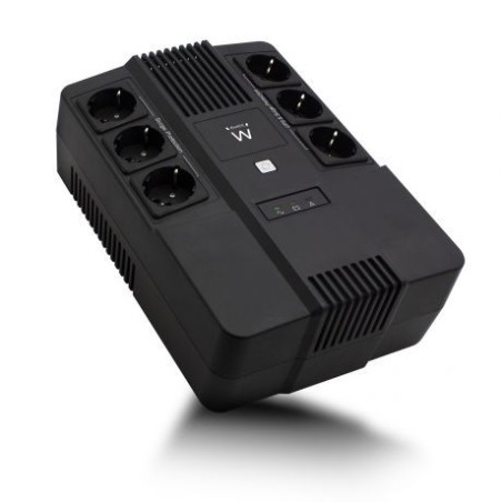 34483-EWENT UPS 600VA LINE INTERACTIVE WITH AVR, 6 X CEE7/3 PORT