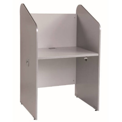 MESA CALL CENTER INDIVIDUAL ALUMINIO GRIS MEDIDAS 84X132X65CM LARGO X ALTO X PROFUNDIDAD ROCADA 5501AB02