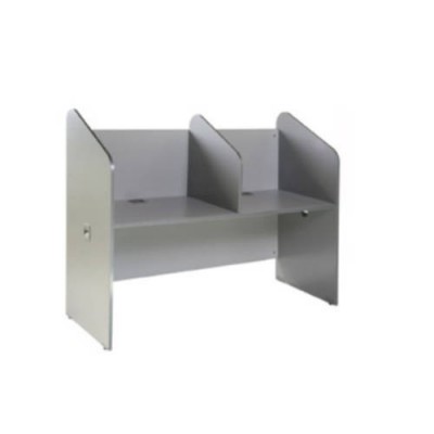 MESA CALL CENTER DOBLE ALUMINIO GRIS MEDIDAS 166X132X65CM LARGO X ALTO X PROFUNDIDAD ROCADA 5502AB02