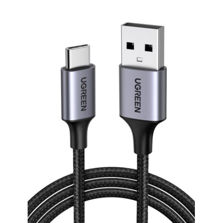 34551-Ugreen 60126 cable USB 1 m USB C USB A Negro, Gris