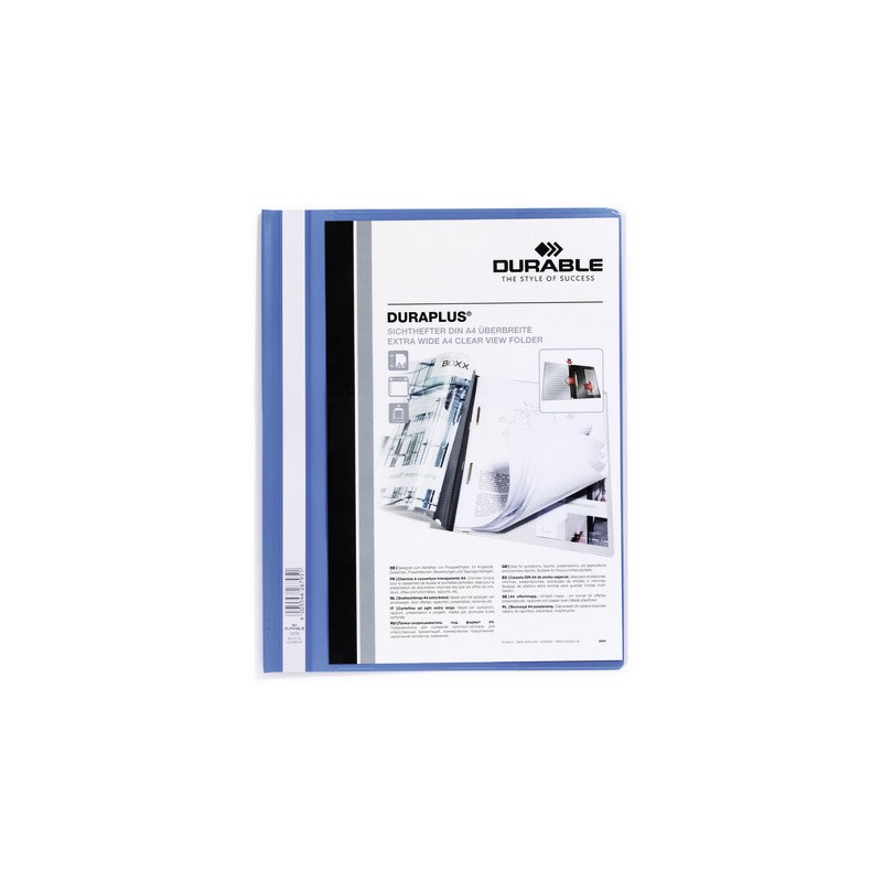 3460-DOSSIER FASTENER DURAPLUS A4 PVC AZUL CLARO DURABLE 2579-06 3460-DOSSIER FASTENER DURAPLUS A4 PVC AZUL CLARO DURABLE 2579-06