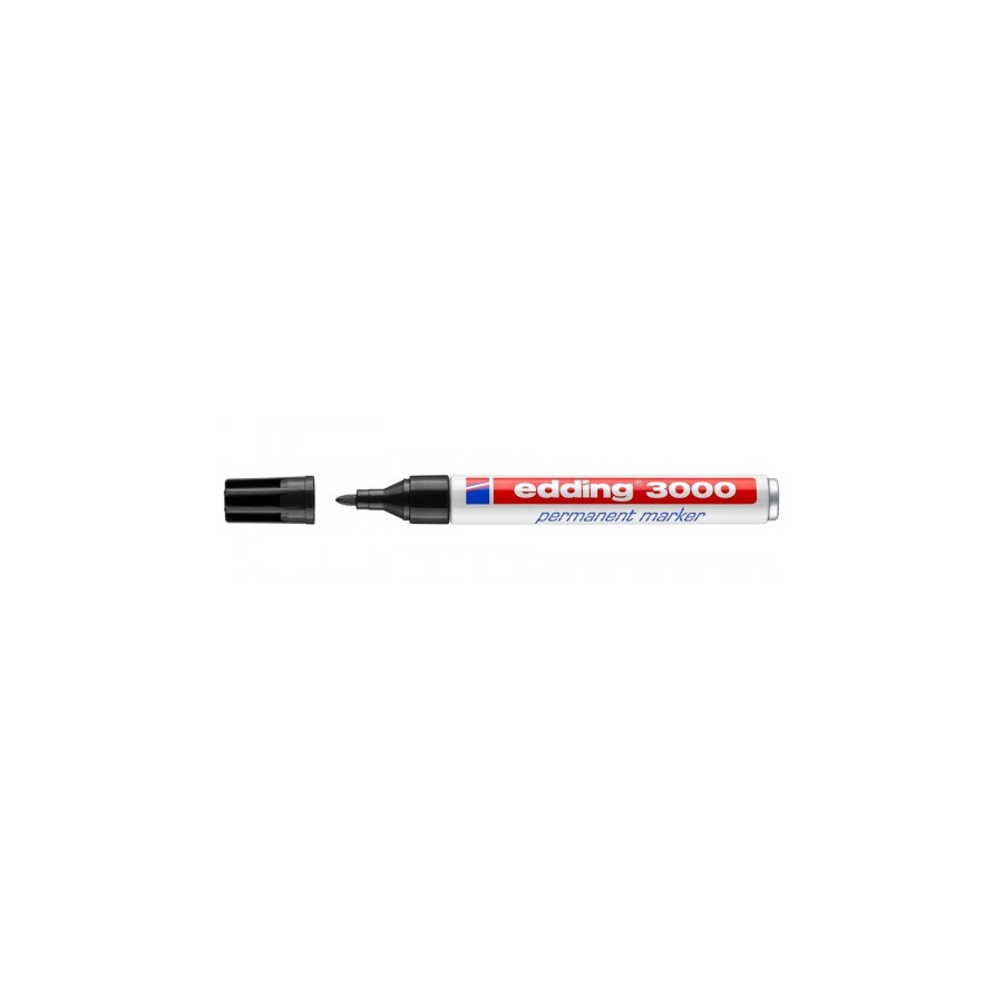 3470-MARCADOR PERMANENTE PUNTA REDONDA 1.5-3MM 3000 NEGRO EDDING 3000-01
