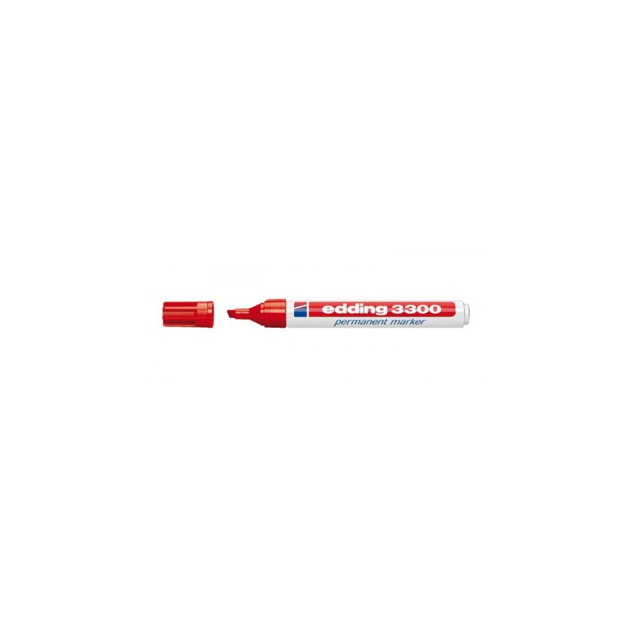 3478-MARCADOR PERMANENTE PUNTA BISELADA 1-5MM 3300 ROJO EDDING 3300-02
