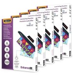 34803-PACK 500 FUNDAS PLASTIFICAR 80 MICRAS BRILLO A4 (216X303 MM) FELLOWES 100142462