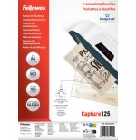 34815-PACK 500 FUNDAS PLASTIFICAR 125 MICRAS BRILLO A4 (216X303 MM) FELLOWES 100144249