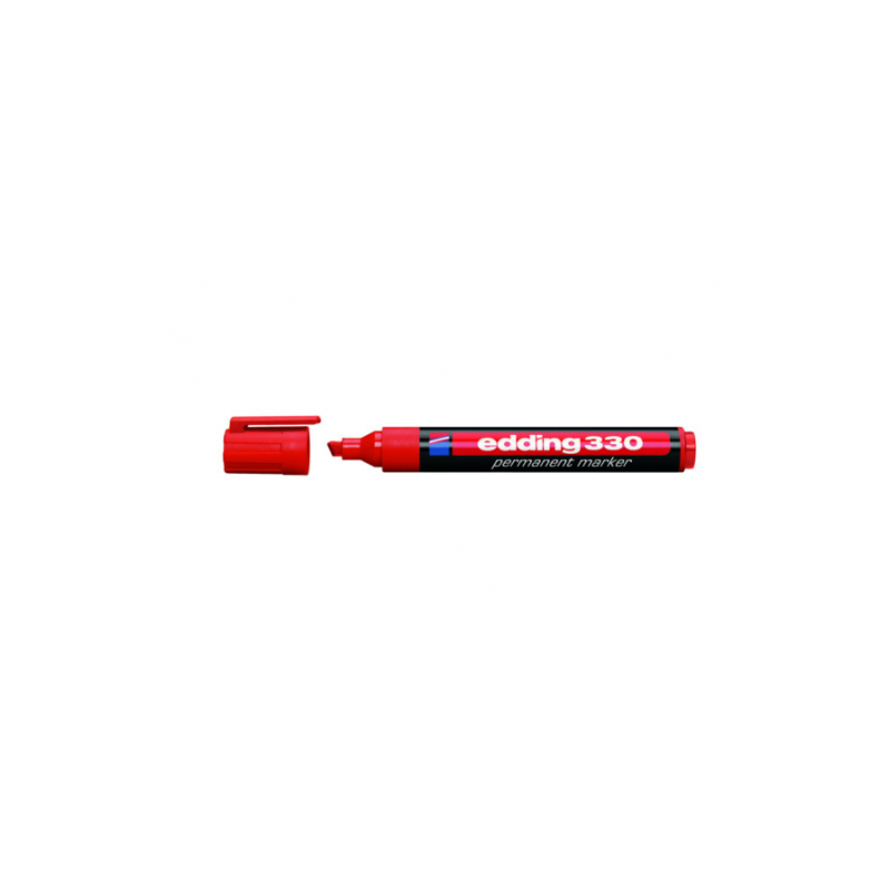 3483-MARCADOR PERMANENTE PUNTA BISELADA 1-5MM 330 ROJO EDDING 330-02