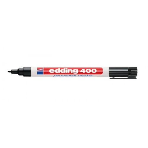 3489-MARCADOR PERMANENTE BOLSILLO PUNTA REDONDA NEGRO EDDING 400-01