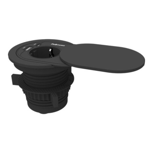 35078-TOMA CARGA + USB A/C DIAMETRO 60/80 CM NEGRO FELLOWES 100137177