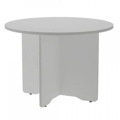 MESA DE REUNIONES REDONDA 100CM DE DIAMETRO ALTURA 72CM COLOR PATA ALUMINIO TABLERO GRIS ROCADA 3005AB02