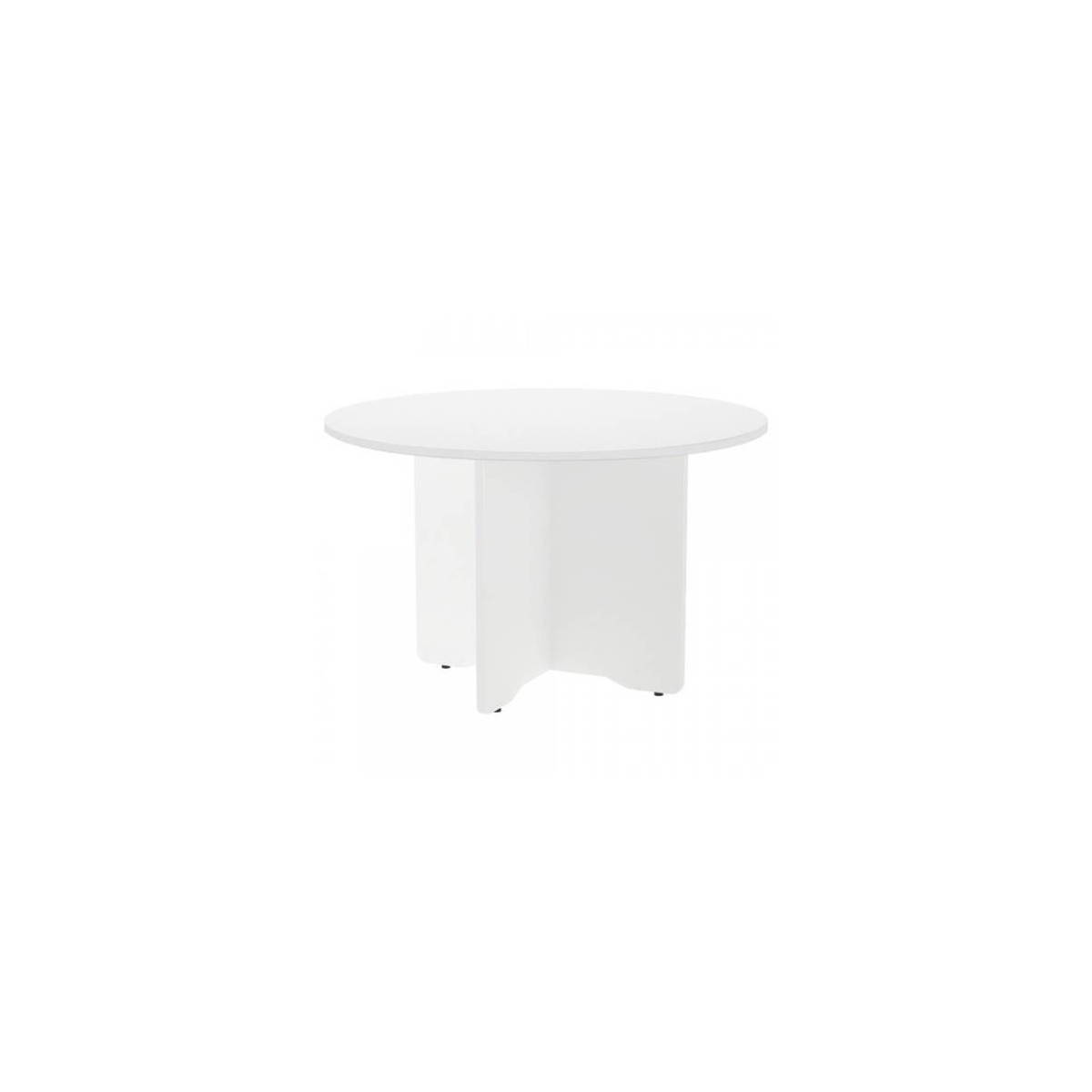 MESA DE REUNIONES REDONDA 120CM DE DIAMETRO ALTURA 72CM COLOR PATA BLANCA TABLERO BLANCO ROCADA 3006AW04