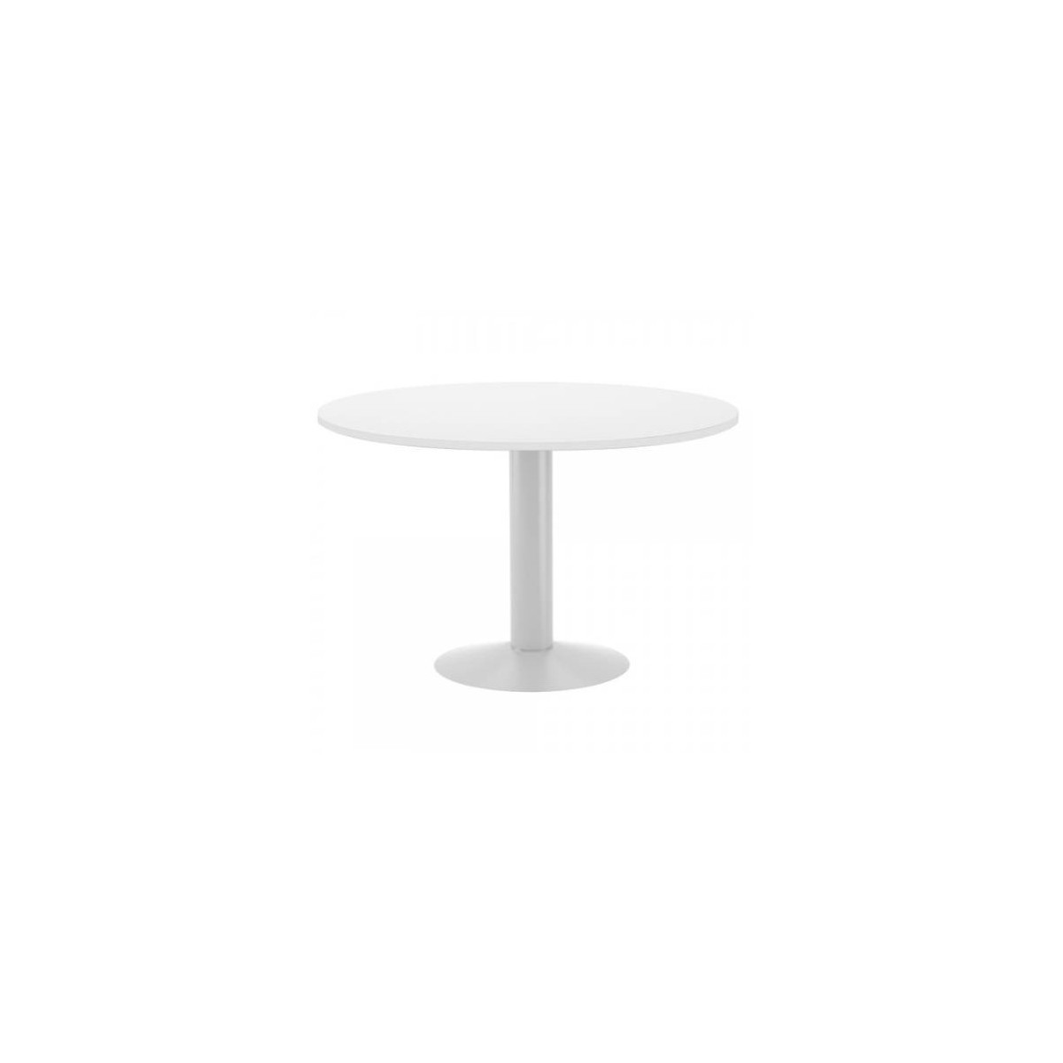 MESA DE REUNIONES REDONDA 120CM DE DIAMETRO ALTURA 72CM COLOR PATA METALICA BLANCA TABLERO BLANCO ROCADA 3006ATW04